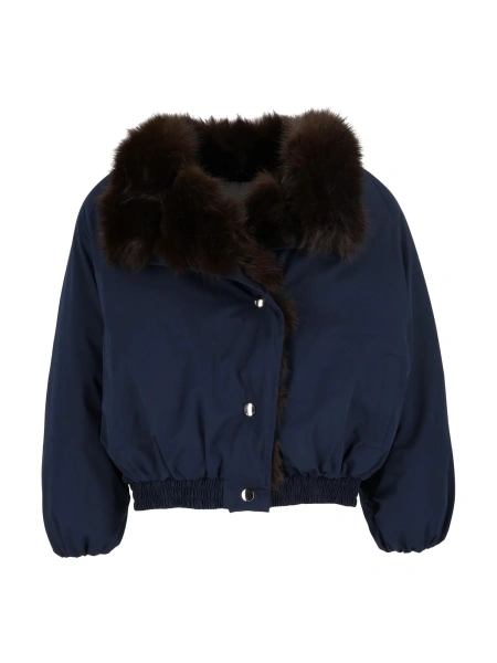 Jacheta Windbreaker with faux fur collar