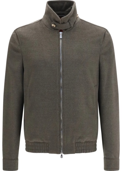 Jacheta Wool zip Jacket with high collar