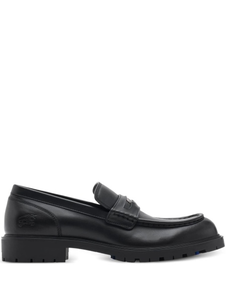 Mocasini Burberry negri din piele