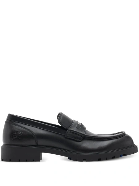 Mocasini Burberry negri din piele