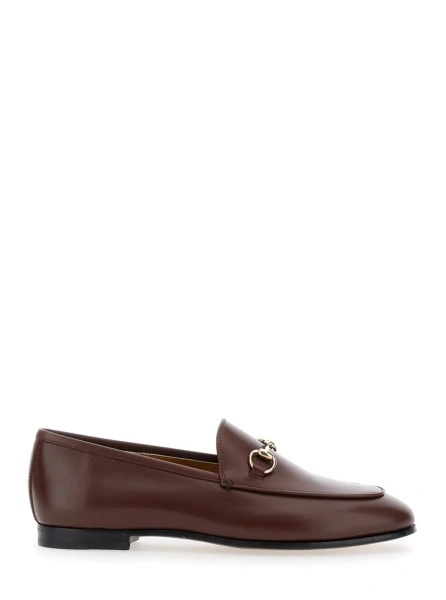 Mocasini Gucci maro din piele 'Jordan'