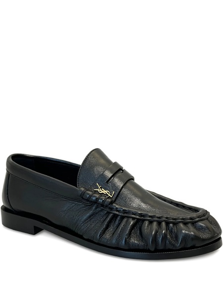 Mocasini Saint Laurent negri din piele