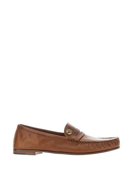 Mocasini Versace maro din piele