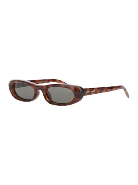 Ochelari '557' Brown Sunglasses with cat-eye leopard design and Logo lettering on the temples in acetate for women