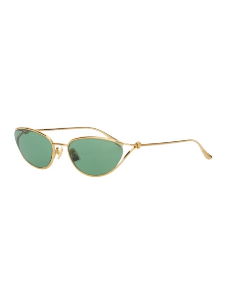 Ochelari Green Sunglasses with Cat-Eye Design and Knot Detail on the Temples in Metal Woman