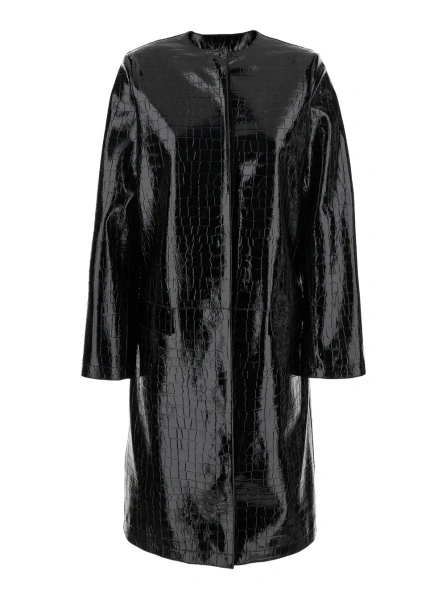 Palton TOTEME negru din piele