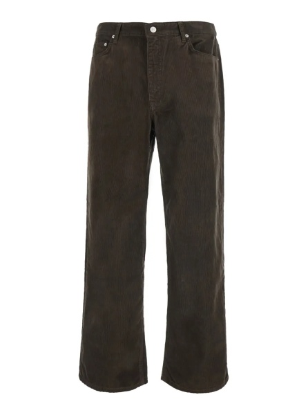 Pantaloni 90S WIDE CORDUROY JEANS with pockets and brown cotton men