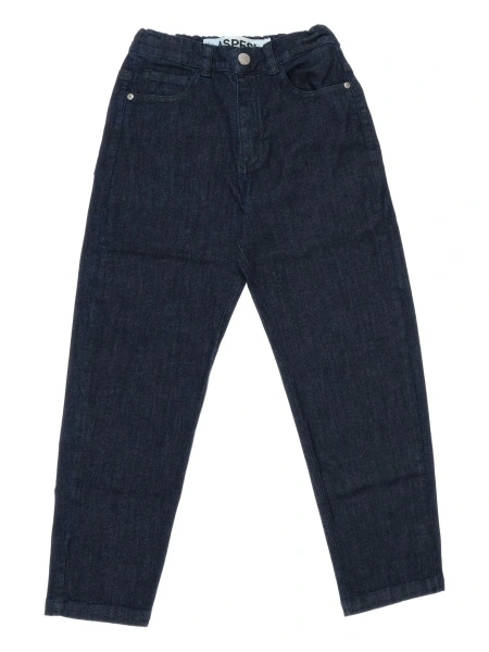 Pantaloni Aspesi albastri din bumbac si spandex/elastan