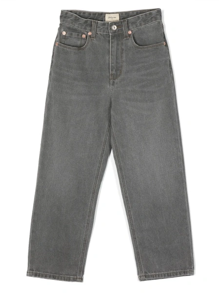Pantaloni BELLEROSE gri din bumbac organic si polyester