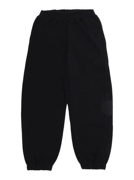Pantaloni Black Pants with elasticated waist and logo lettering on the back in cotton Boy