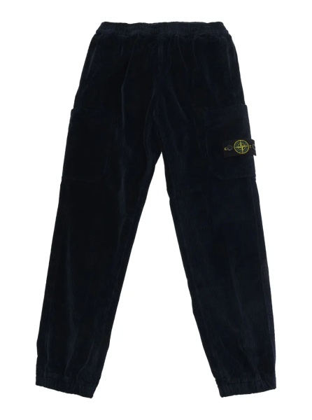 Pantaloni Blue Pants with elasticated waist and logo patch on the front in cotton boy