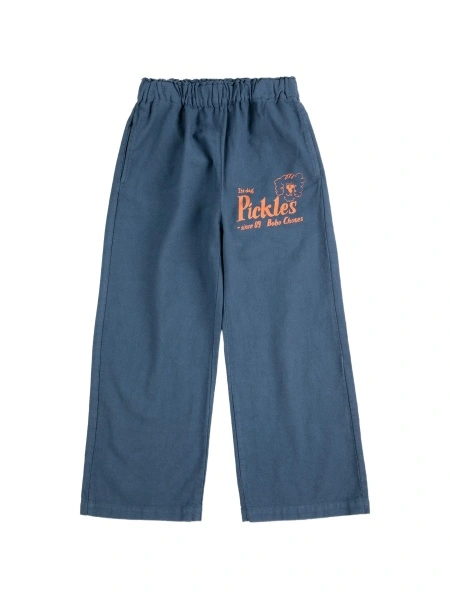 Pantaloni Bobo Choses albastri din bumbac