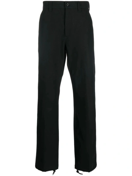 Pantaloni conici Alexander McQueen negri din bumbac