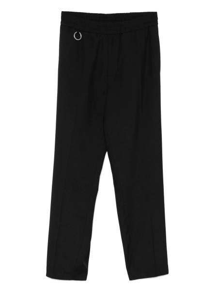 Pantaloni conici ETUDES STUDIO negri din polyester si lana