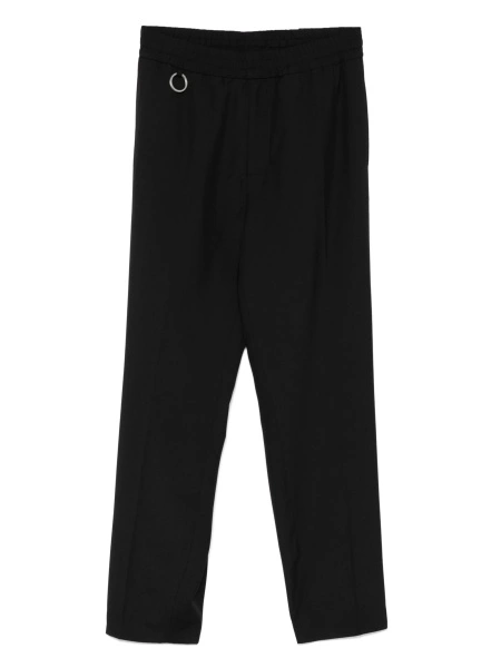 Pantaloni conici ETUDES STUDIO negri din polyester si lana