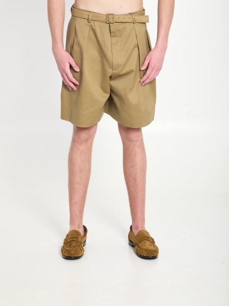 Pantaloni Cotton Drill Shorts With Belt