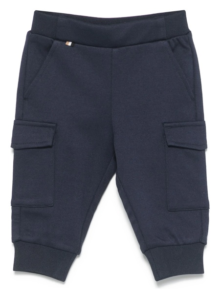 Pantaloni de trening Hugo Boss albastri din vascoza si elastan