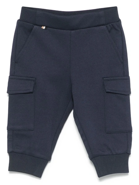 Pantaloni de trening Hugo Boss albastri din vascoza si elastan