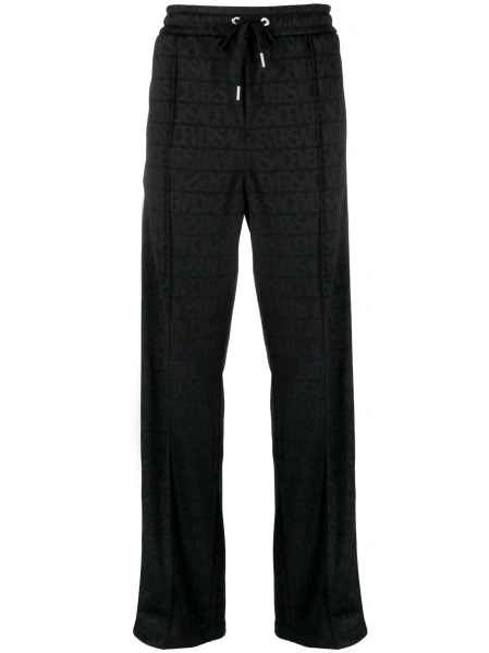 Pantaloni de trening Versace negri din polyester