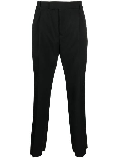 Pantaloni drepti Alexander McQueen negri din lana