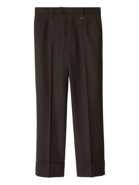 Pantaloni drepti Burberry maro