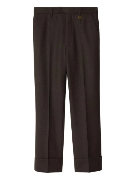Pantaloni drepti Burberry maro