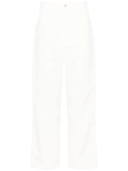 Pantaloni drepti Carhartt albi din bumbac organic