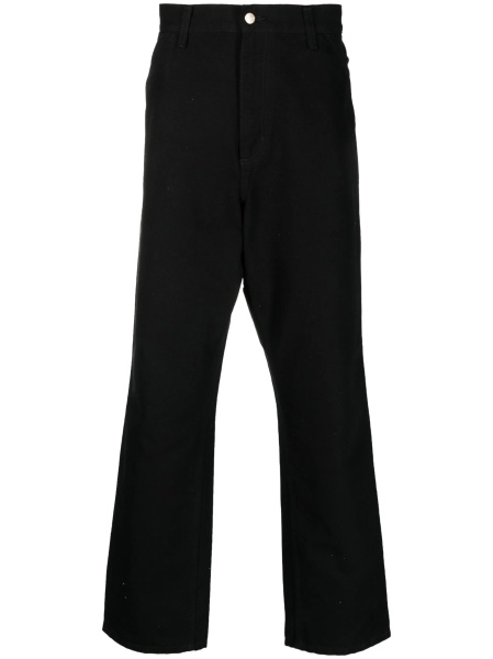 Pantaloni drepti Carhartt negri din bumbac organic