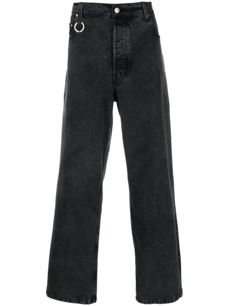 Pantaloni drepti ÉTUDES negri din bumbac organic