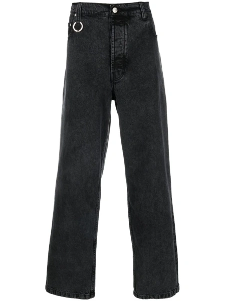 Pantaloni drepti ÉTUDES negri din bumbac organic