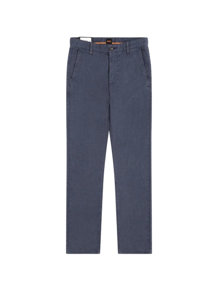 Pantaloni drepti Hugo Boss albastri