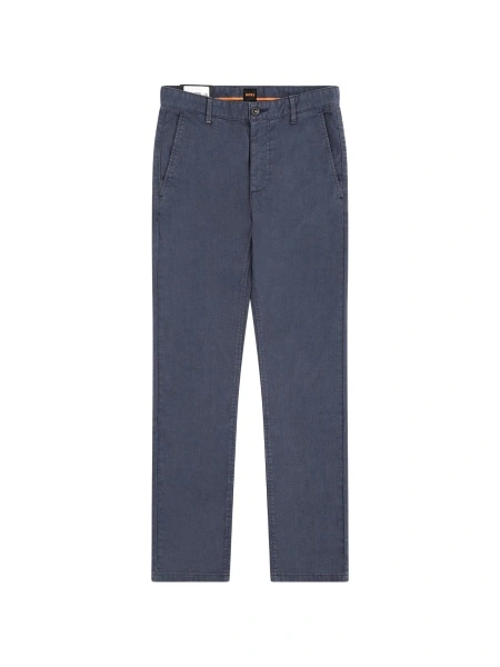 Pantaloni drepti Hugo Boss albastri
