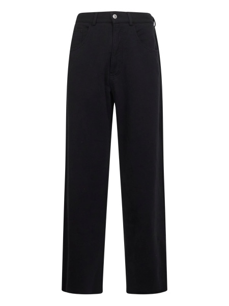 Pantaloni drepti MM6 Maison Margiela negri