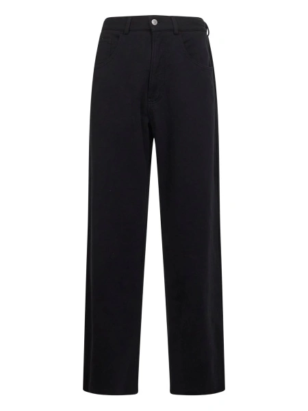 Pantaloni drepti MM6 Maison Margiela negri