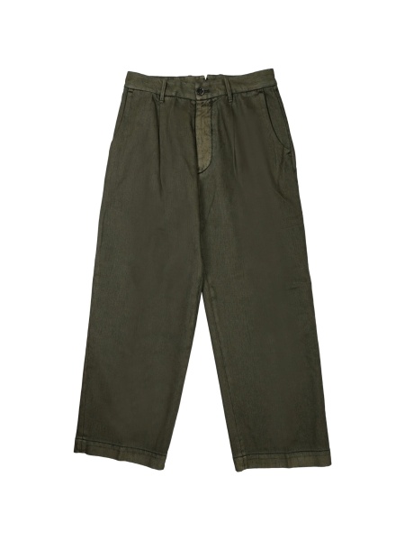 Pantaloni drepti NINE:INTHE:MORNING verzi