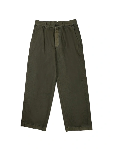 Pantaloni drepti NINE:INTHE:MORNING verzi