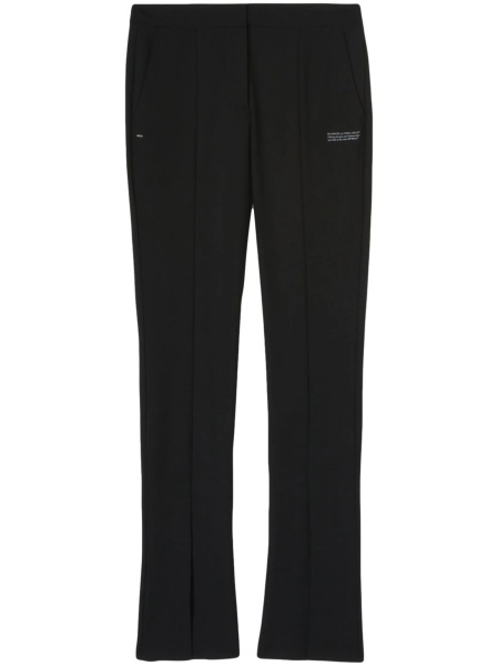 Pantaloni drepti Off-White negri din elastan si polyester
