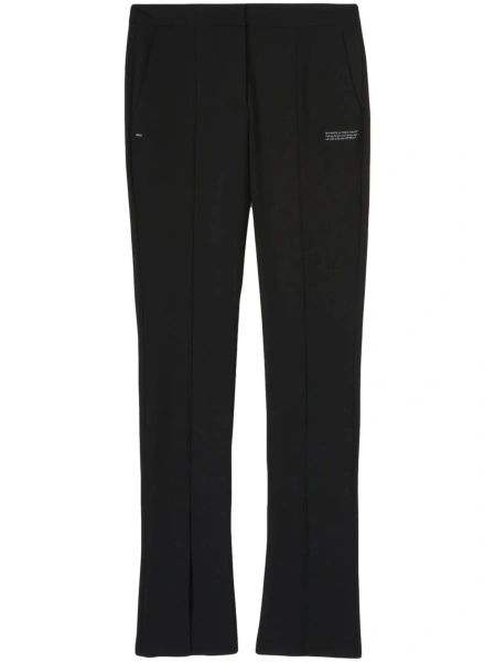 Pantaloni drepti Off-White negri din elastan si polyester