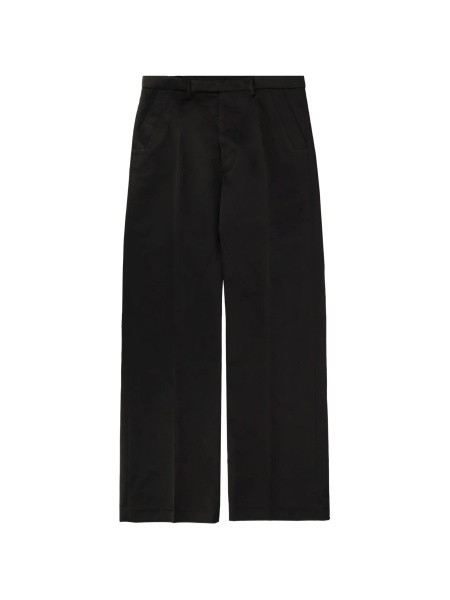Pantaloni drepti Rick Owens negri din polyester