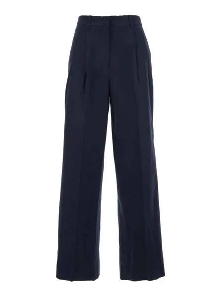 Pantaloni DUNST albastri din bumbac