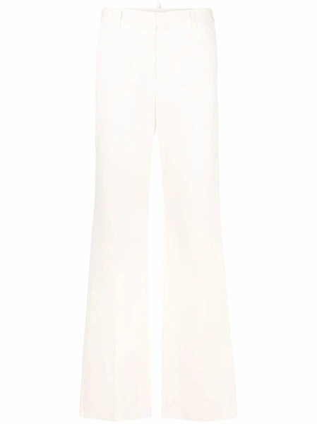 Pantaloni eleganti DSQUARED2 neutri din spandex/elastan si bumbac