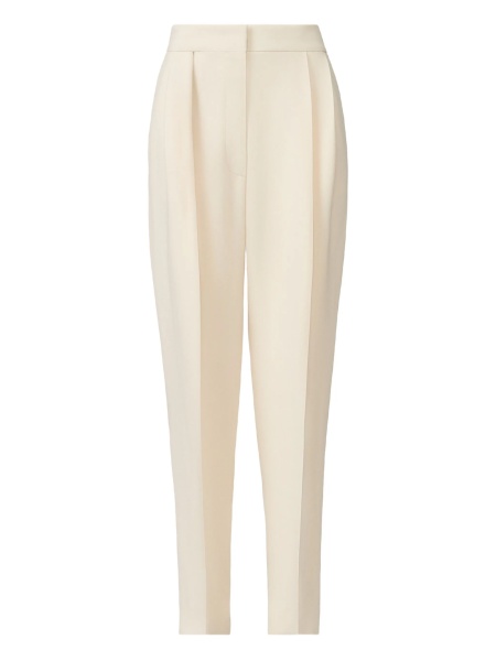 Pantaloni eleganti Fabiana Filippi albi din acetat si vascoza