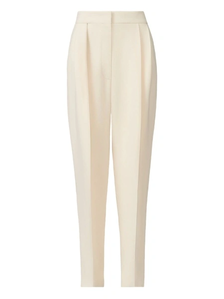 Pantaloni eleganti Fabiana Filippi albi din acetat si vascoza
