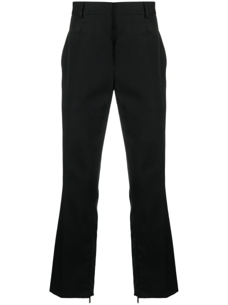 Pantaloni eleganti Off-White negri din lana