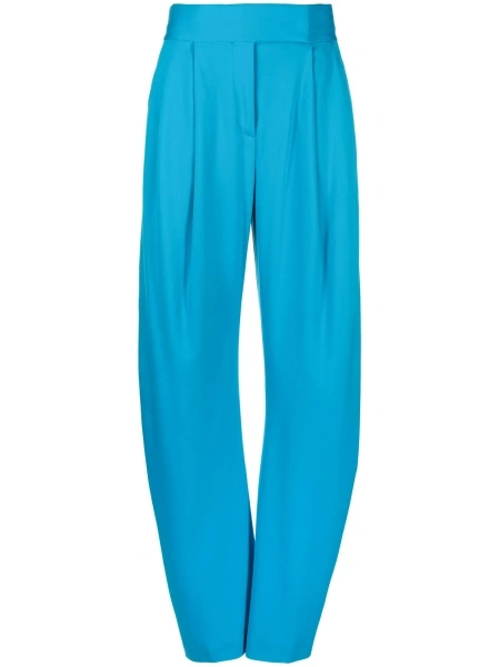 Pantaloni eleganti THE ATTICO albastri din elastan si bumbac