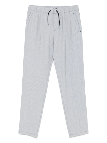Pantaloni Emporio Armani albastri din vascoza si elastan