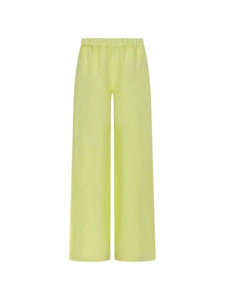 Pantaloni evazati 120% LINO galbeni