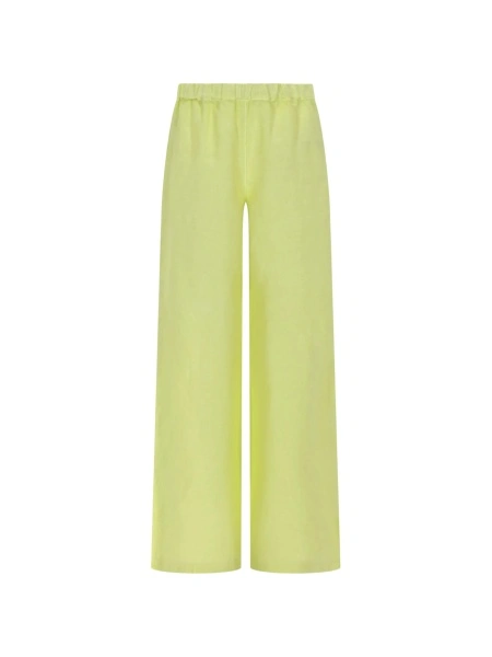 Pantaloni evazati 120% LINO galbeni