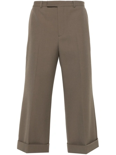 Pantaloni evazati Gucci maro din lana