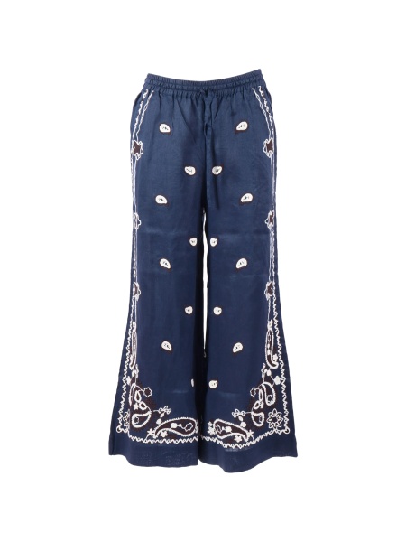 Pantaloni evazati P.A.R.O.S.H. albastri